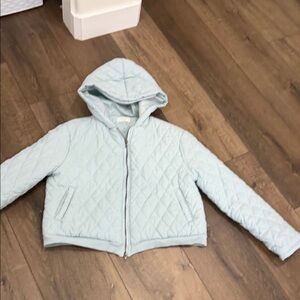 Sage Quilted Jacket in Soft Blue